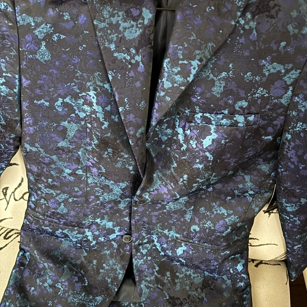 INC International Concepts Men's Classic-Fit Abstract Brocade Suit Jacket,  #7